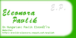 eleonora pavlik business card